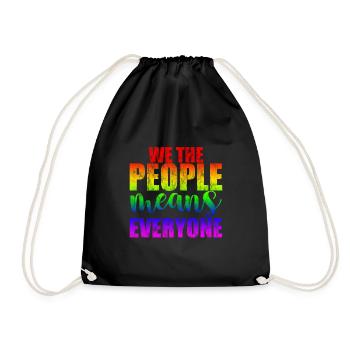 Nous le peuple signifie tout le monde 3 - Sac de sport léger - noir - Devant
