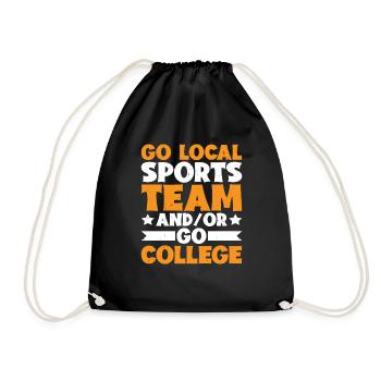 Go Local Sports Team And/Or Go College 15 - Turnbeutel - Schwarz - Vorne