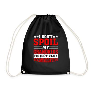 I Don't Spoil My Grandkids 5 - Turnbeutel - Schwarz - Vorne