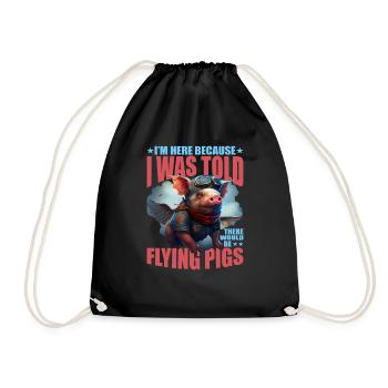 On m’a dit qu’il y aurait des cochons volants 18 - Sac de sport léger - noir - Devant