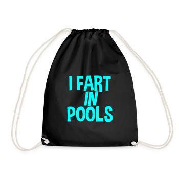 Je pète dans les piscines - Sac de sport léger - noir - Devant