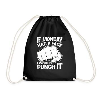 Si Monday avait un visage, je le frapperais 2 - Sac de sport léger - noir - Devant