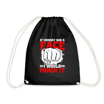 Si Monday avait un visage, je le frapperais - Sac de sport léger - noir - Devant