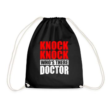 Knock Knock Who's There Doctor 9 - Turnbeutel - Schwarz - Vorne