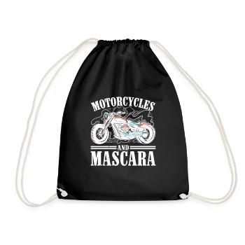Motorcycles And Mascara - Drawstring Bag - black - Front