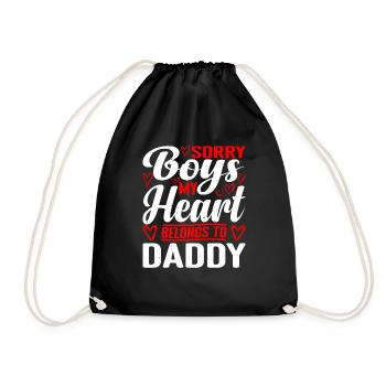 Désolé les garçons, mon cœur appartient à papa 4 - Sac de sport léger - noir - Devant