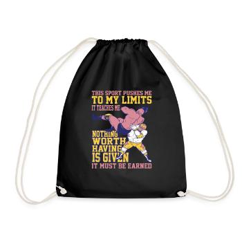 This Sport Pushes Me To My Limits 3 - Drawstring Bag - black - Front