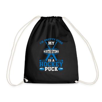 Je suis presque sûr que ma pierre de naissance est une rondelle de hockey - Sac de sport léger - noir - Devant