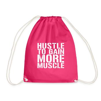 Hustle pour gagner plus de muscle - Sac de sport léger - fuchsia - Devant