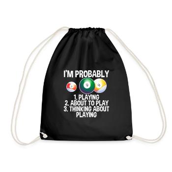 Je suis probablement, 1 en train de jouer, 2 sur le point de jouer, 2 - Sac de sport léger - noir - Devant