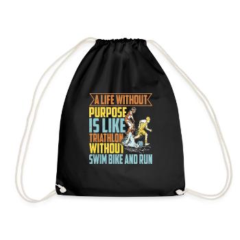 C’est comme un triathlon sans vélo de natation et course 2 - Sac de sport léger - noir - Devant