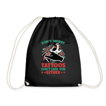 Ne t’inquiète pas mes tatouages ne t’aiment pas non plus 2 - Sac de sport léger - noir - Devant