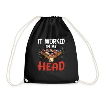 It Worked In My Head - Drawstring Bag - black - Front