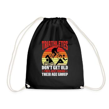 Triathletes Don't Get Old - Turnbeutel - Schwarz - Vorne