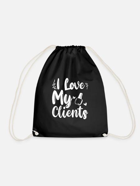 I Love My Clients 2 - Turnbeutel - Schwarz