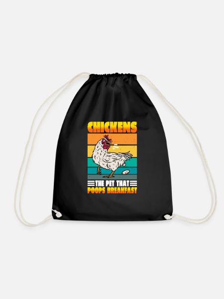 Chickens, The Pet That Poops Breakfast 2 - Turnbeutel - Schwarz