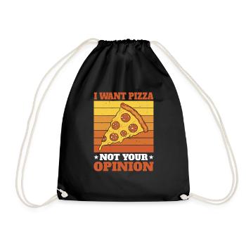 Je veux une pizza, pas votre opinion - Sac de sport léger - noir - Devant