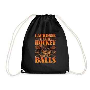 La crosse, c’est comme le hockey mais avec des balles 3 - Sac de sport léger - noir - Devant
