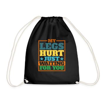 Mes jambes me font mal juste en attendant toi 17 - Sac de sport léger - noir - Devant