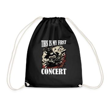 This Is My First Concert 56 - Drawstring Bag - black - Front