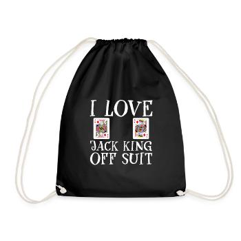 I Love Jack King Off Suit - Drawstring Bag - black - Front