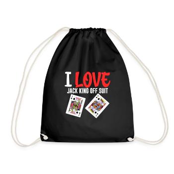 I Love Jack King Off Suit 4 - Drawstring Bag - black - Front