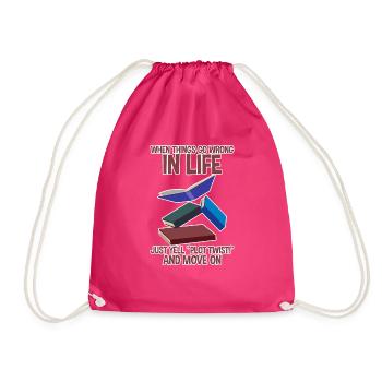 Quand les choses tournent mal dans la vie, il suffit de crier Plot Twist2 - Sac de sport léger - fuchsia - Devant