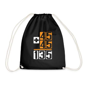 45 + 45 = 135 6 - Drawstring Bag - black - Front