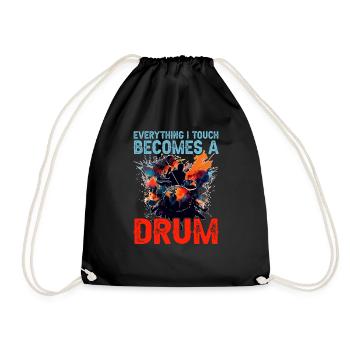 Everything I Touch Becomes A Drum 16 - Turnbeutel - Schwarz - Vorne