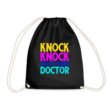 Knock Knock Who's There Doctor 13 - Turnbeutel - Schwarz - Vorne