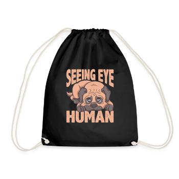 Seeing Eye Human 29 - Drawstring Bag - black - Front