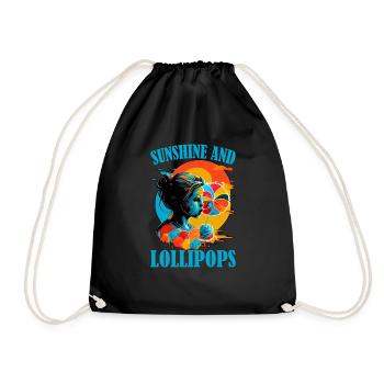 Sunshine And Lollipops 6 - Turnbeutel - Schwarz - Vorne