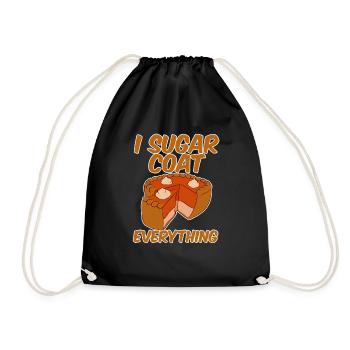 I Sugar Coat Everything 2 - Drawstring Bag - black - Front