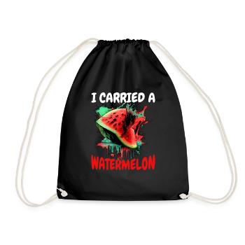 J’ai porté une pastèque 15 - Sac de sport léger - noir - Devant