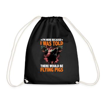 On m’a dit qu’il y aurait des cochons volants 2057 - Sac de sport léger - noir - Devant
