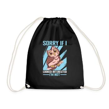 Désolé si j’avais l’air intéressé, je n’ai pas 25 ans - Sac de sport léger - noir - Devant