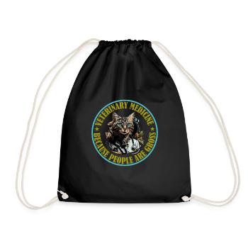 Veterinary Medicine Because People Are Gross 17 - Drawstring Bag - black - Front