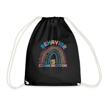 Behavior Is Communication 21 - Drawstring Bag - black - Front