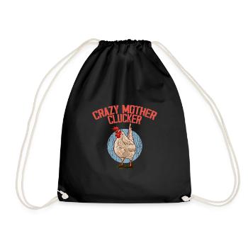 Crazy Mother Clucker 3 - Drawstring Bag - black - Front