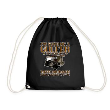 I'm Kind Of A Golfer But More Of A Beer Drinker 2 - Drawstring Bag - black - Front