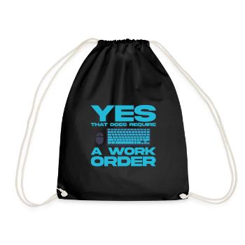 Oui, cela nécessite un ordre de travail 4 - Sac de sport léger - noir - Devant