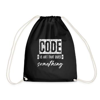 Code Is Art That Does Something 3 - Turnbeutel - Schwarz - Vorne