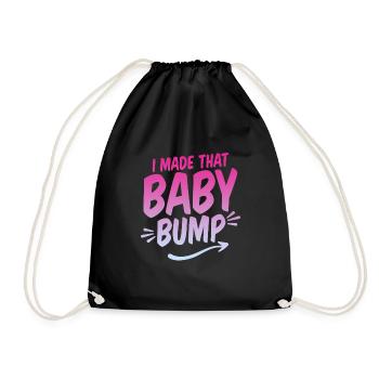 J’ai fait ce baby bump - Sac de sport léger - noir - Devant