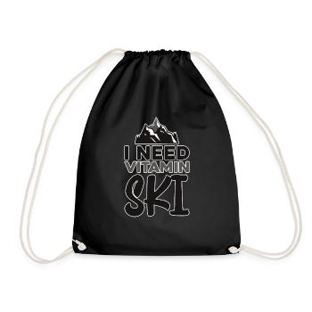 I Need Vitamin Ski 2 - Drawstring Bag - black - Front