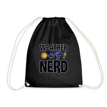 Weather Nerd 2 - Drawstring Bag - black - Front