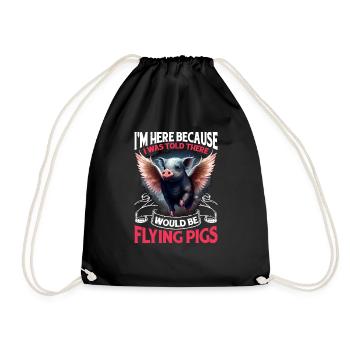 On m’a dit qu’il y aurait des cochons volants 2157 - Sac de sport léger - noir - Devant