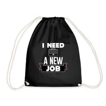 J’ai besoin d’un nouvel emploi 2 - Sac de sport léger - noir - Devant