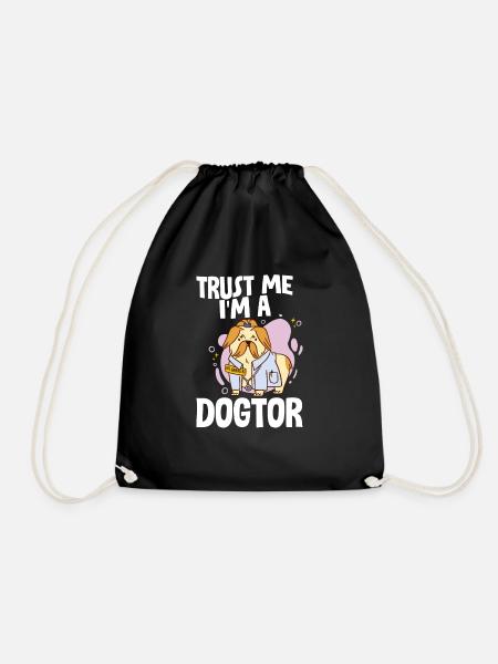Trust Me I'm A Dogtor 4 - Turnbeutel - Schwarz