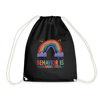 Behavior Is Communication 23 - Drawstring Bag - black - Front