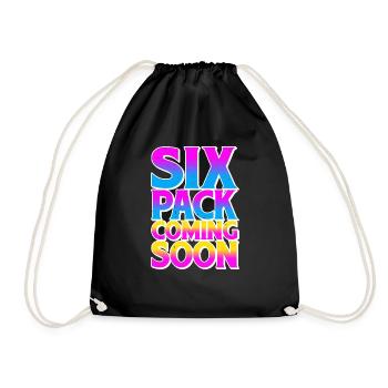 Six Pack Coming Soon 58 - Drawstring Bag - black - Front